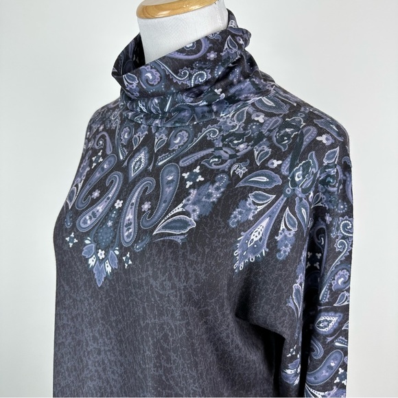 Soft Surroundings Blue Printed Turtleneck Medium - Picture 9 of 15